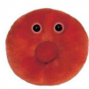 Das Blutkörperchen-Maskottchen.